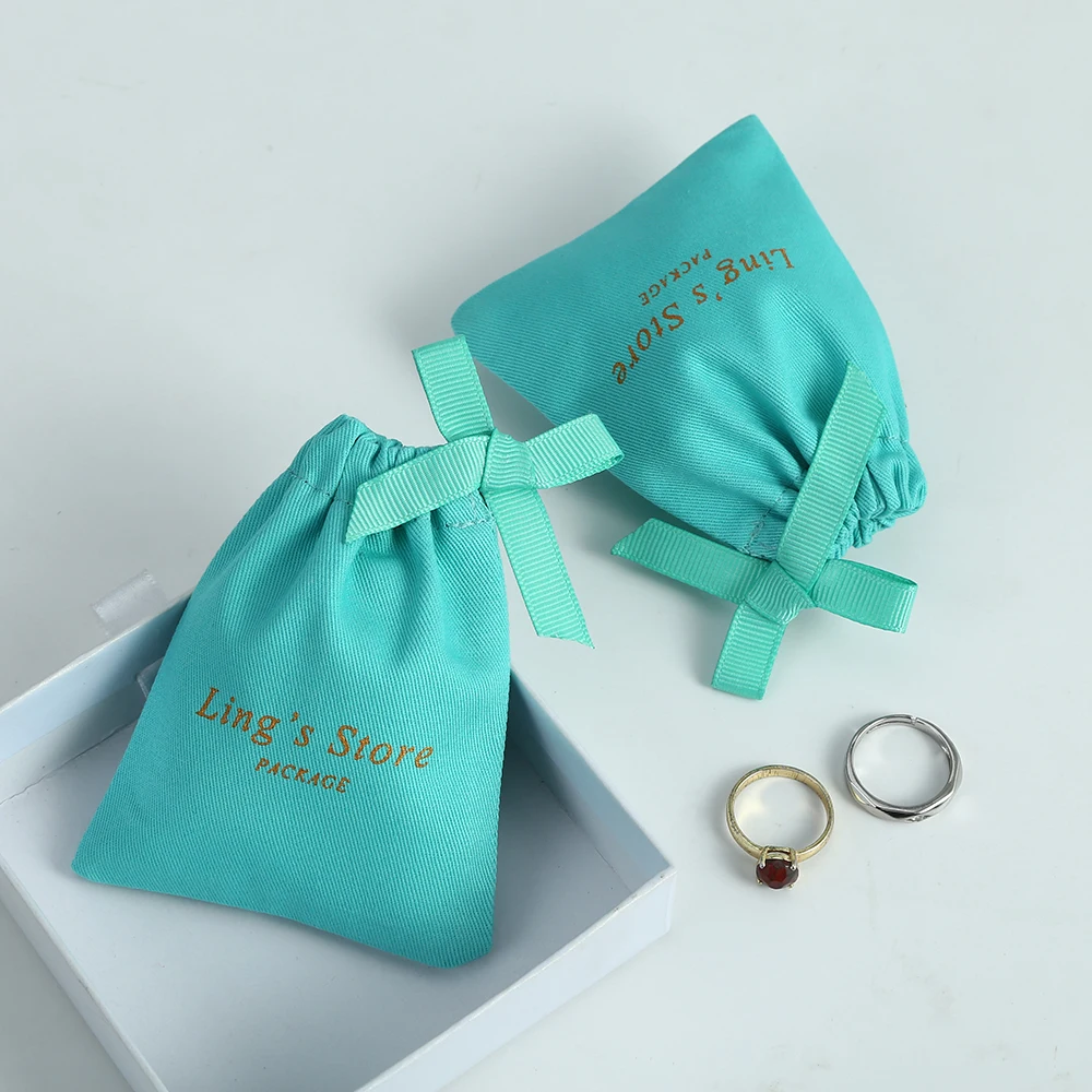 

50 индивидуальных упаковок для ювелирных изделий, свадебные сумочки для сувениров, маленькие хлопковые холщовые сумки с индивидуальным лог...