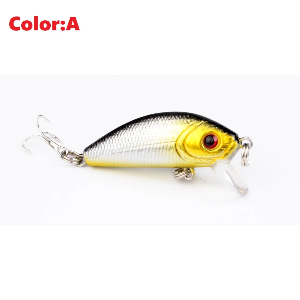 Color A Маленькая приманка для рыбной ловли Minnow, 50 мм, 3,9 г, верхняя жесткая приманка, японская приманка, воблеры для рыбной ловли, искусственная приманка-рыба, мини-приманки - Цвет: Color A