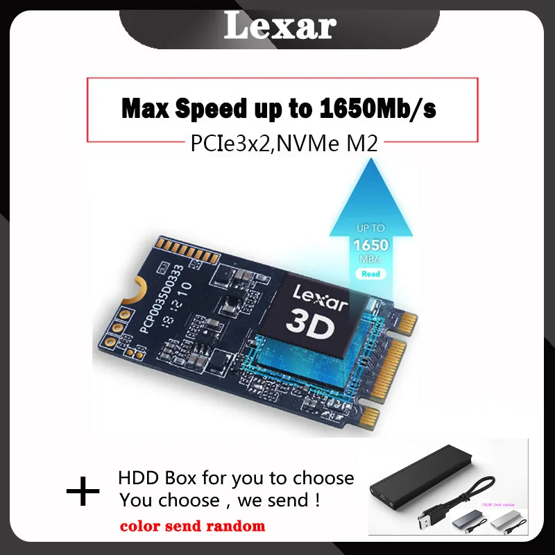 Внутренний твердотельный накопитель Lexar SSD NVMe PCIe Gen3x2 NM520 M.2 2242 TLC HDD 128 ГБ 256 512 Гб для