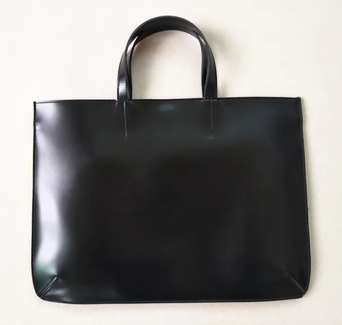Black 14inch Новинка, минималистичный портфель А4, деловая сумка, 13,3 дюймов, сумка для ноутбука, сумки для женщин, OL, деловая, офисная, кожаная сумка для мужчин - Цвет: Black 14inch