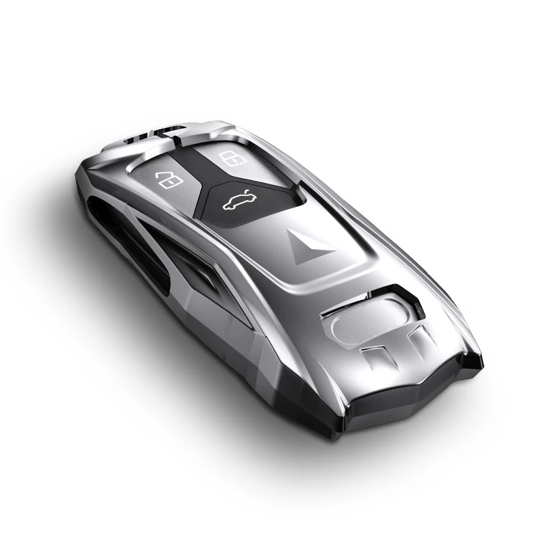 

Metal Car Key Case Cover Fob Holder Keychain Remote Suitable For AUDI A4 A5 B9 Q5 FY Q7 4M TT S4 TTS Key Case Car Modification