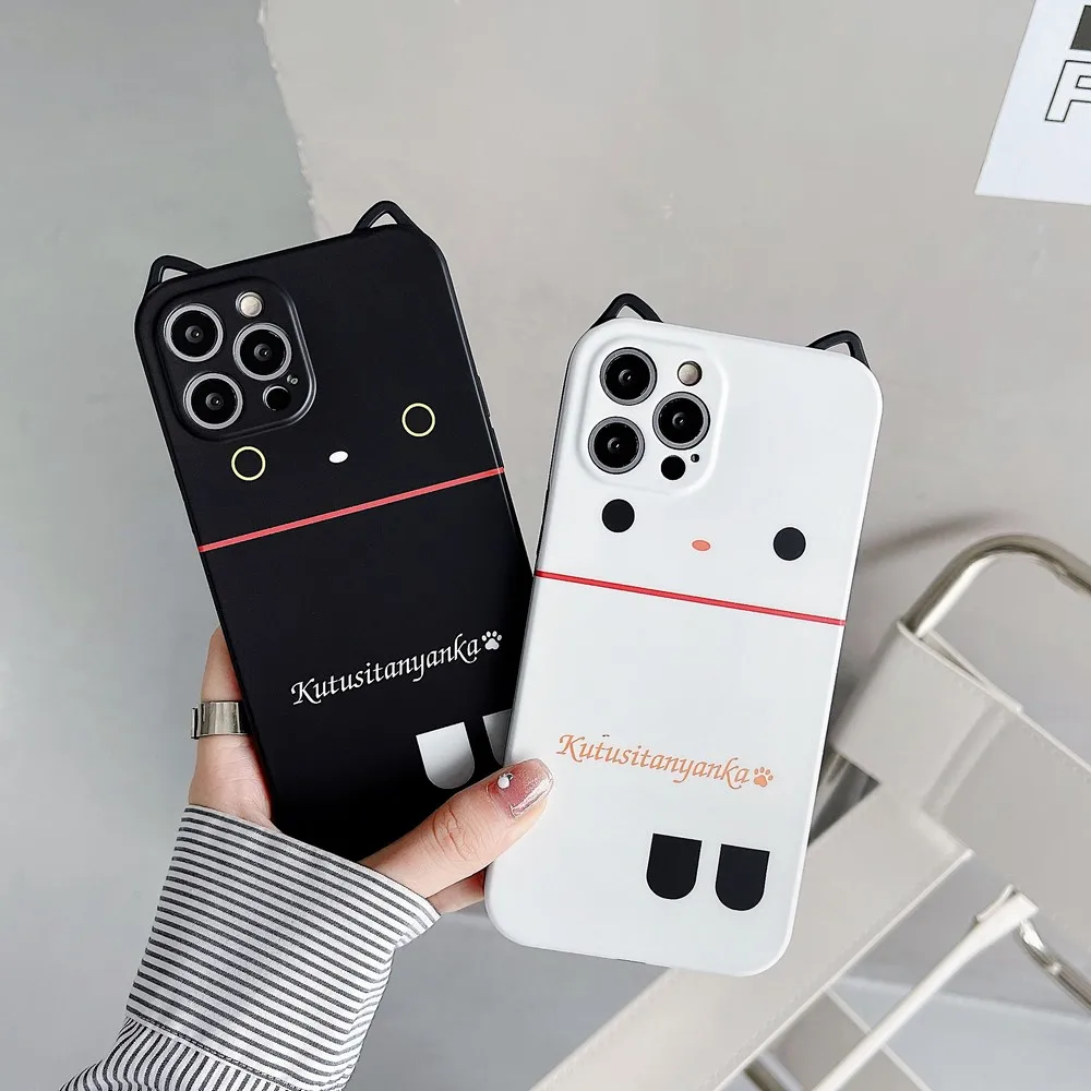 Новый мультяшный флип-чехол с острыми ушками и тонкими отверстиями для iphone 11 12 pro XS Max X XR 7 8 Plus SE 2020 12 Pmax