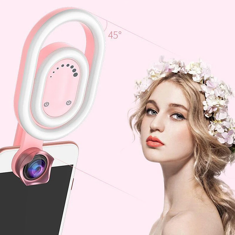 Портативный селфи LED освещение двойной круг заполняющий свет дополнительный с