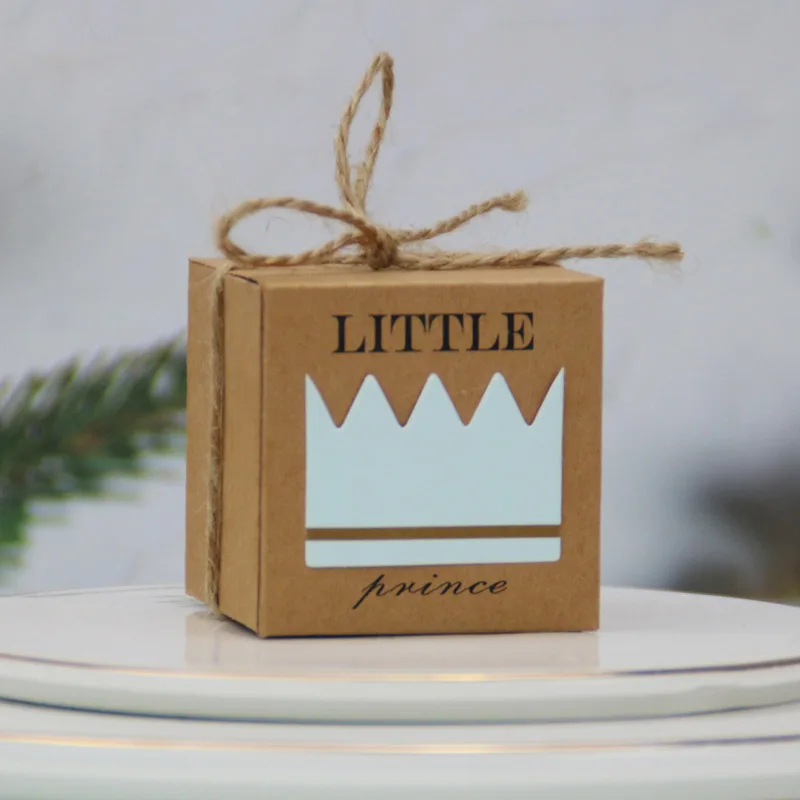 

50PCS New European Princess Prince candy box kraft paper candy box creative wedding candy box