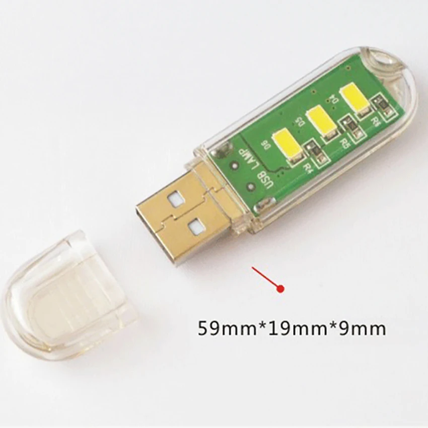 

Портативная лампа Mini USB, 3 светодиода, лампа для чтения, 2,3 мА, Вт, 5 В, лампа для кемпинга, для ПК, ноутбуков, ночсветильник для чтения, аварийный...