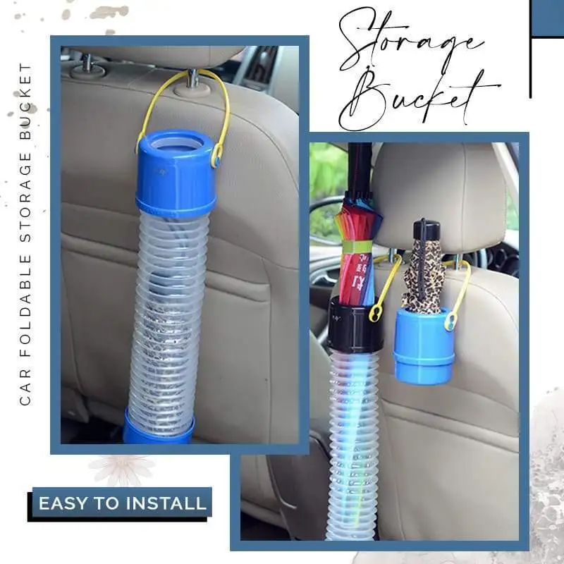 

Car Foldable Storage Bucket Multifunction Retractable Umbrella Bucket Auto Storage Bag Car Accessories