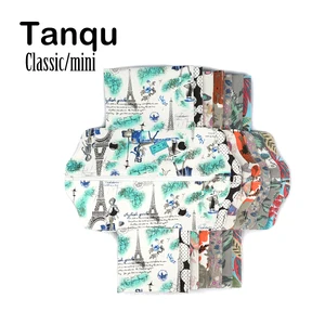 Мини-сумка TANQU из брезентовой ткани, на молнии, с внутренней подкладкой