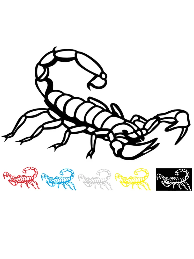 2Ppcs Car Sticker Scorpion Totem Auto Body Decals Engine Hood Vinyl Graphics Waterproof Exterior Accessories | Автомобили и