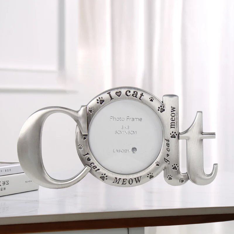 LASODY ПЭТ фоторамка в память о кошке подарок изысканные серебряные рамы для картин