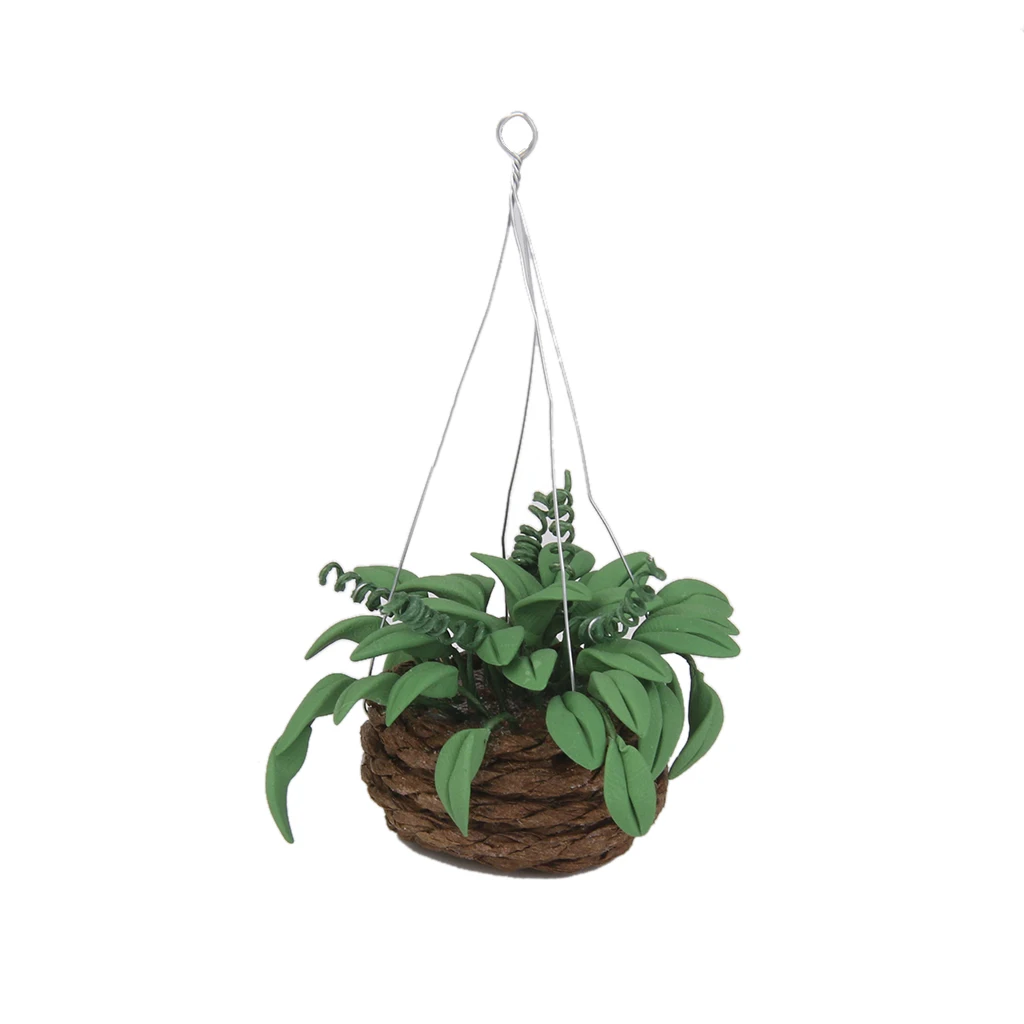 

Miniature Green Plant With Hanging Hook /12 Dollhouse Accessories