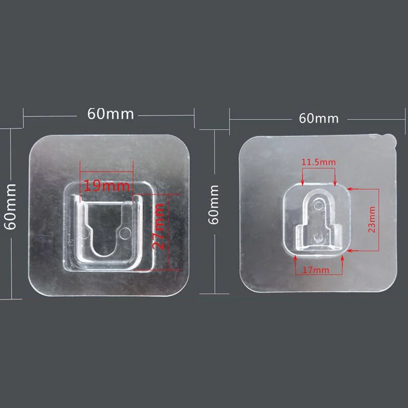 

Double-sided Adhesive Wall Hooks Transparent and Waterproof Stickers Home Supplies MDJ998