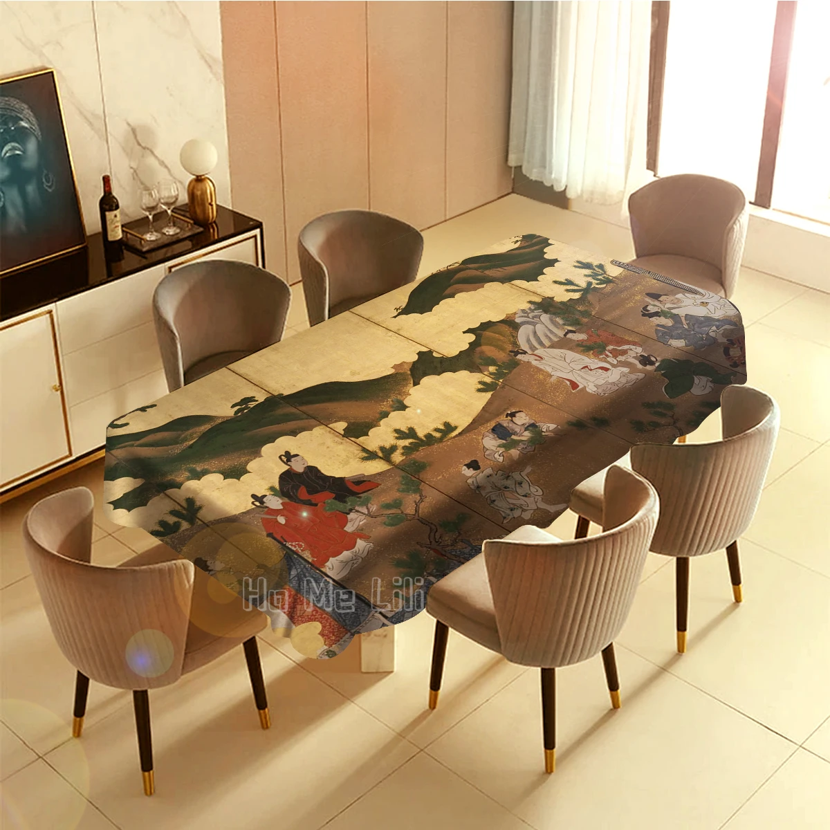

Ogata Kurin School Four Seasons Flowers And Birds 18th Century Table Cloth Indoor And Outdoor Art Decoration
