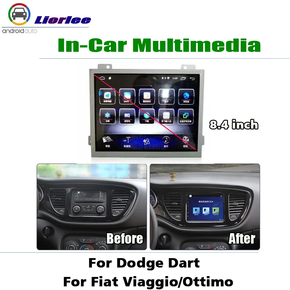 Car GPS Multimedia Player For Fiat Viaggio/Ottimo Android Radio For Dodge Dart 2012~2017 Stereo Screen Audio Navigation System