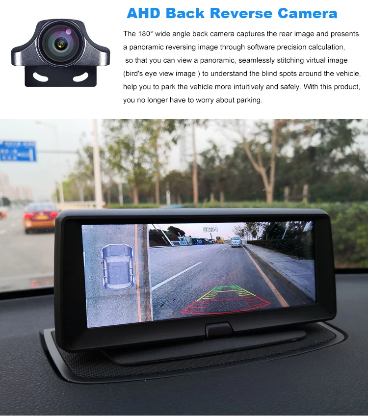 Автомобильный видеорегистратор с IPS экраном 6 86 дюйма ADAS GPS навигацией Android map Full HD
