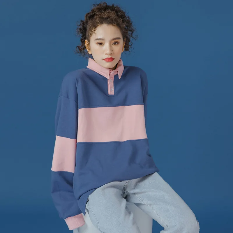 

Oversized Women Sweatshirts 2020 Patchwork Sweatshirt Women Pullover Casual Women's Sweatshirt Long-sleeved Loose Female Tops