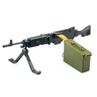 Модель пулемета M240B в масштабе 16, Сборная модель пазла, кирпичи, военное оружие, игрушечный песочный стол для экшн-фигурок