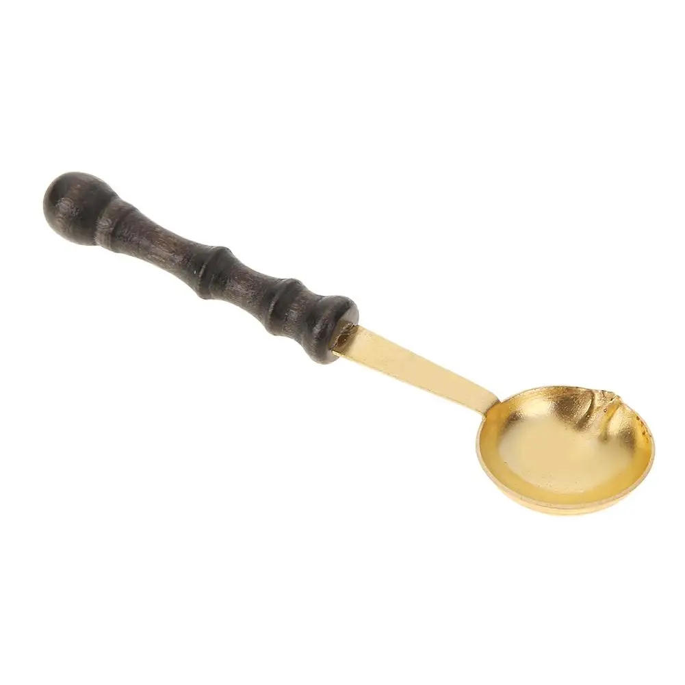 Восковая печать ложка винтажная деревянная ручка пригласительная карточка