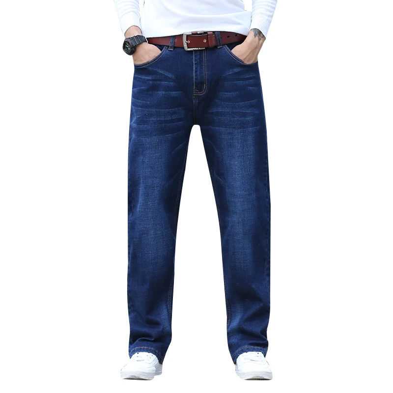 

Jeans For Men Male Casual High Quality Cotton Regular Fit Denim Pants Baggy Trousers man Loose fit Straight Stretch Denim Pants