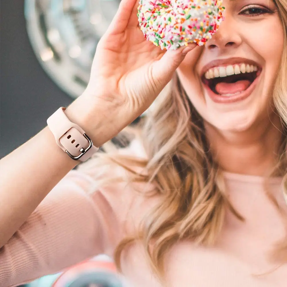 Silicone strap for Active 2 42mm Samsung Galaxy Watch 46mm Huawei watch GT2 Comfortable replacement wristband for 22mm 20mm band