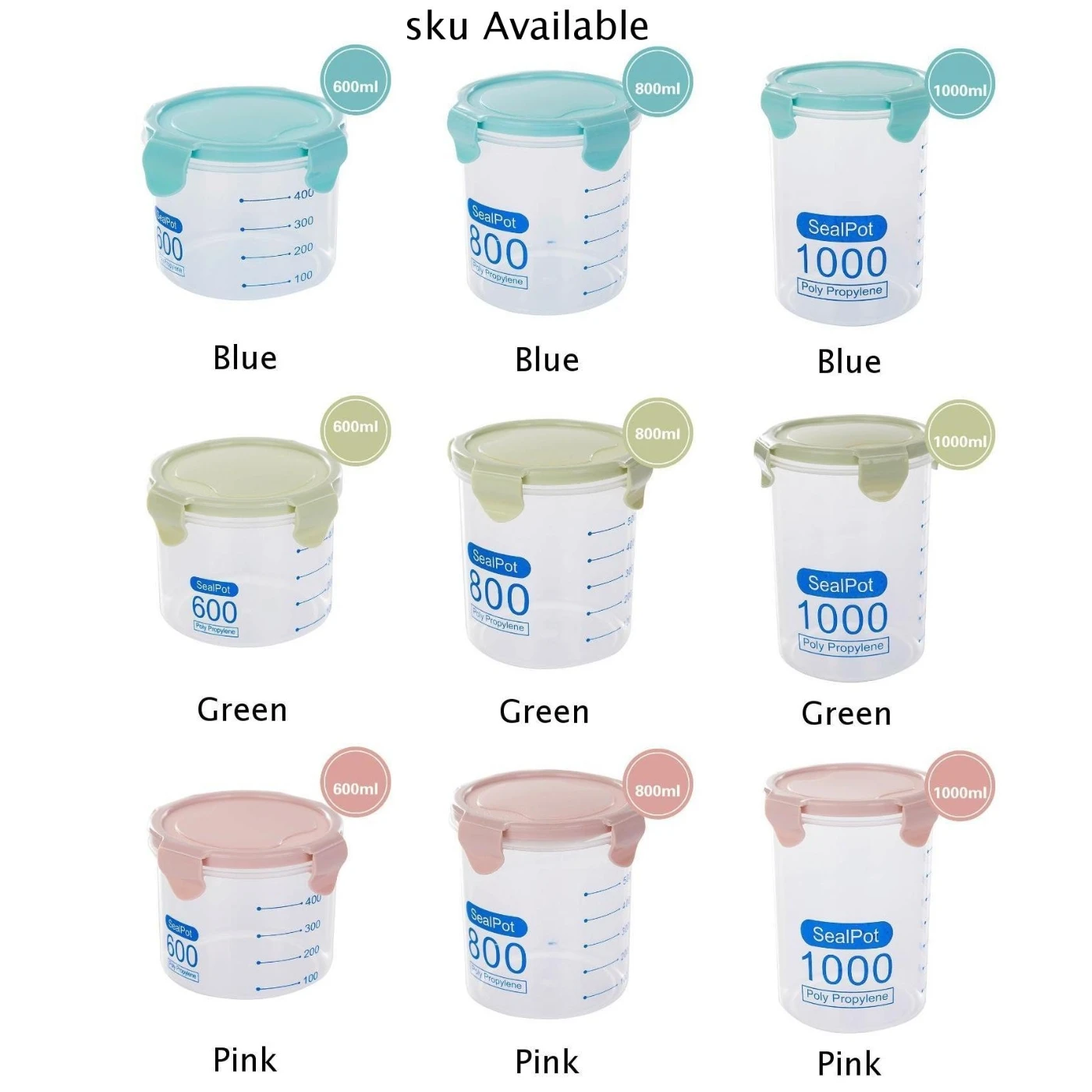 Кухонные контейнеры для хранения еды коробки зерновых бобов риса прозрачные