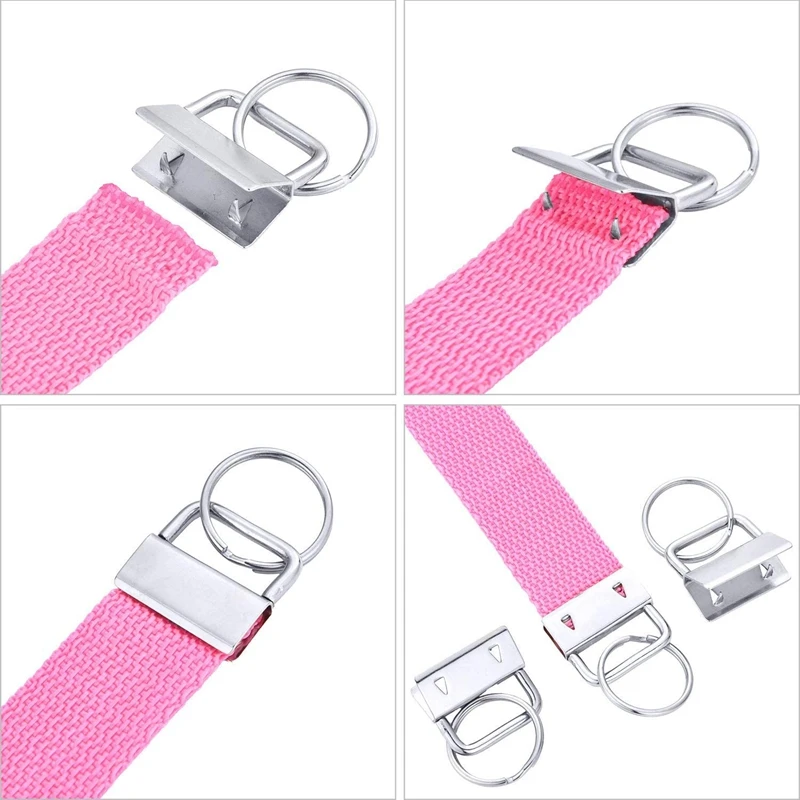 

45 Sets 1inch 25mm 3 Colors Key Fob Hardware Perfect with 1Pcs Key Fob Pliers for Key Fob Wristlets Install