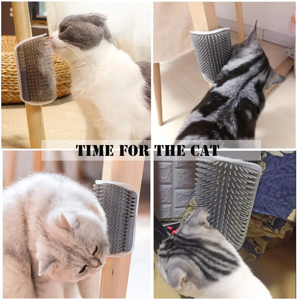 

Cat Self Groomer Brush with Catnip Pet Massage Supplies Hair Removal Comb for Dog Cat Corner Groomer Cat Scratch Massager Tool