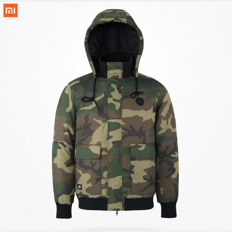 

xiaomi Men's Winter Classic Jungle Camouflage Down Jacket Waterproof Fabric 90% White Duck Down