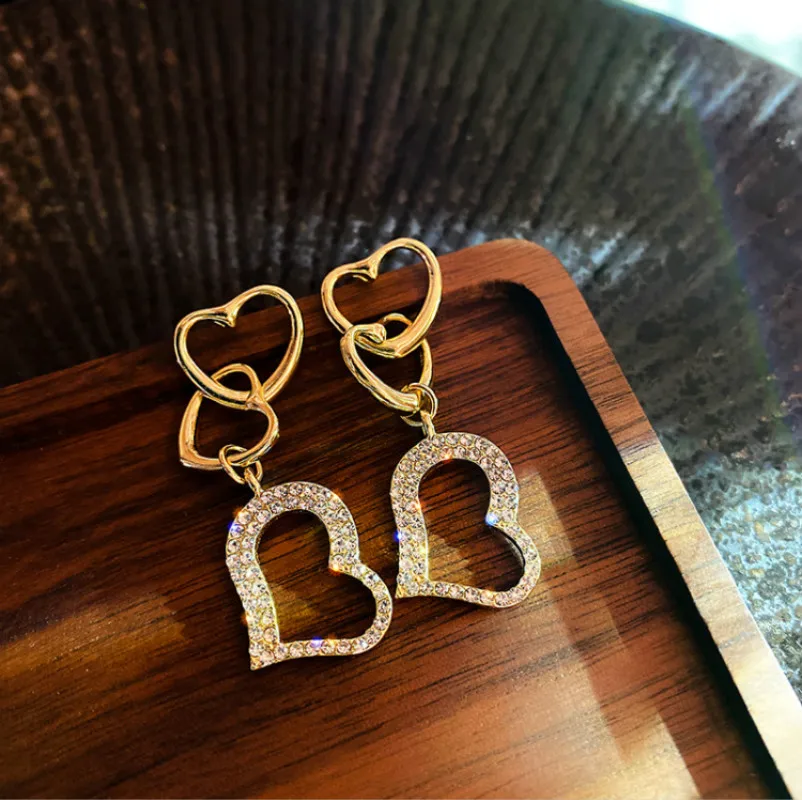

2021 New Temperament Net red Korean Version Of simple Peach Heart Fashion Jewelry Earrings Wedding Earrings Gifts For Women