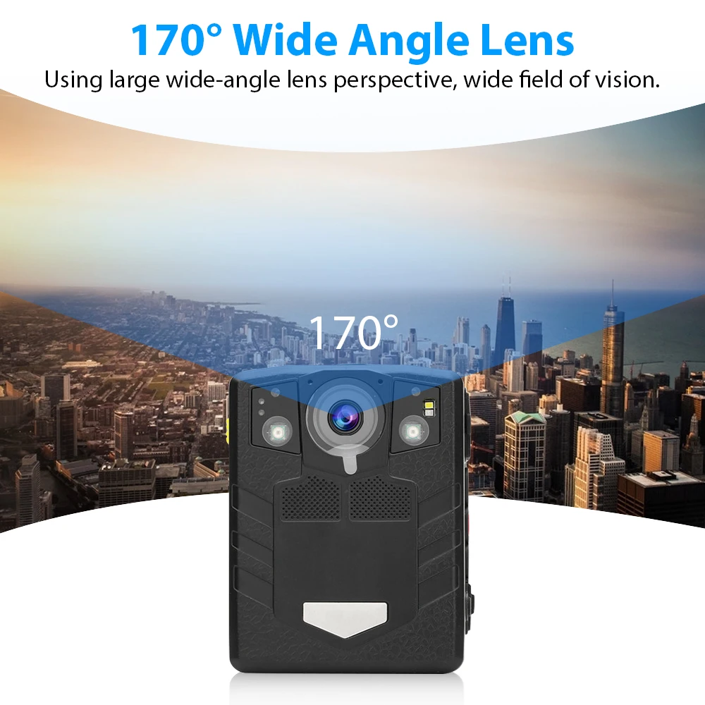 Body Worn Camera HD 1296P Security Video IR Night Built in 64GB 170 lens DVR Cam Wearable ipcam | Безопасность и защита