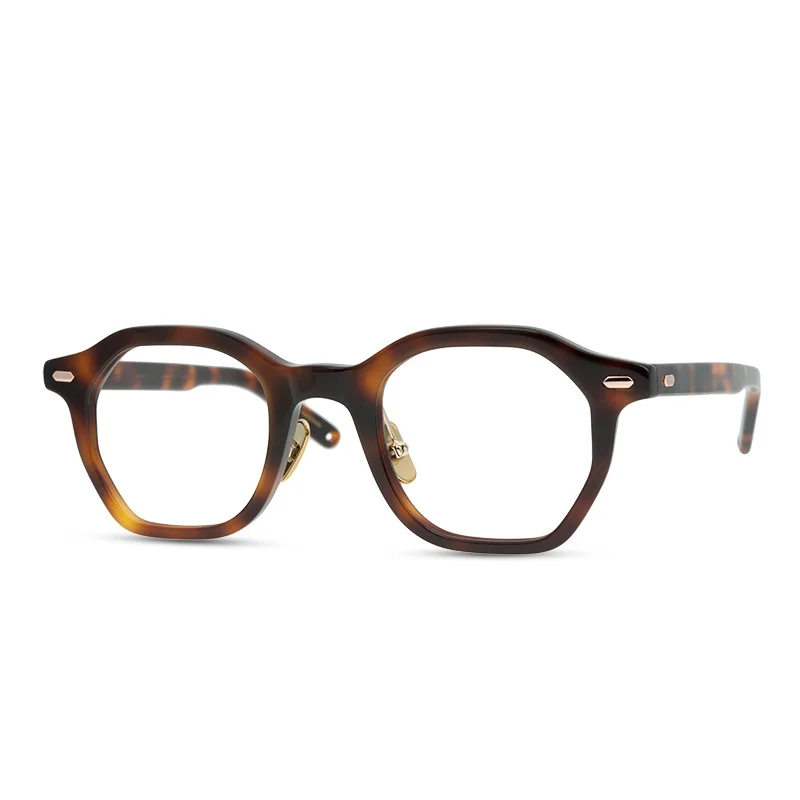

Acetate glasses frame men Classic vintage polygon optical eyeglasses Myopia reading women prescription computer eyewear