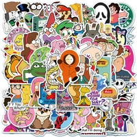 103050 pcs latest cartoon character collection graffiti stickers waterproof suitcase guitar toy decoration stickers wholesale