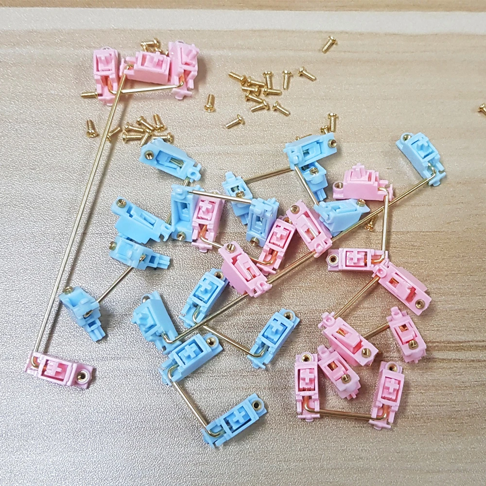 

GKS Satellite Axis Plate Mounted PCB Satellite Screw 2X 6.25X 7X Gold Plated Wire For 60 61 64 87 104 Mechanical Keyboard