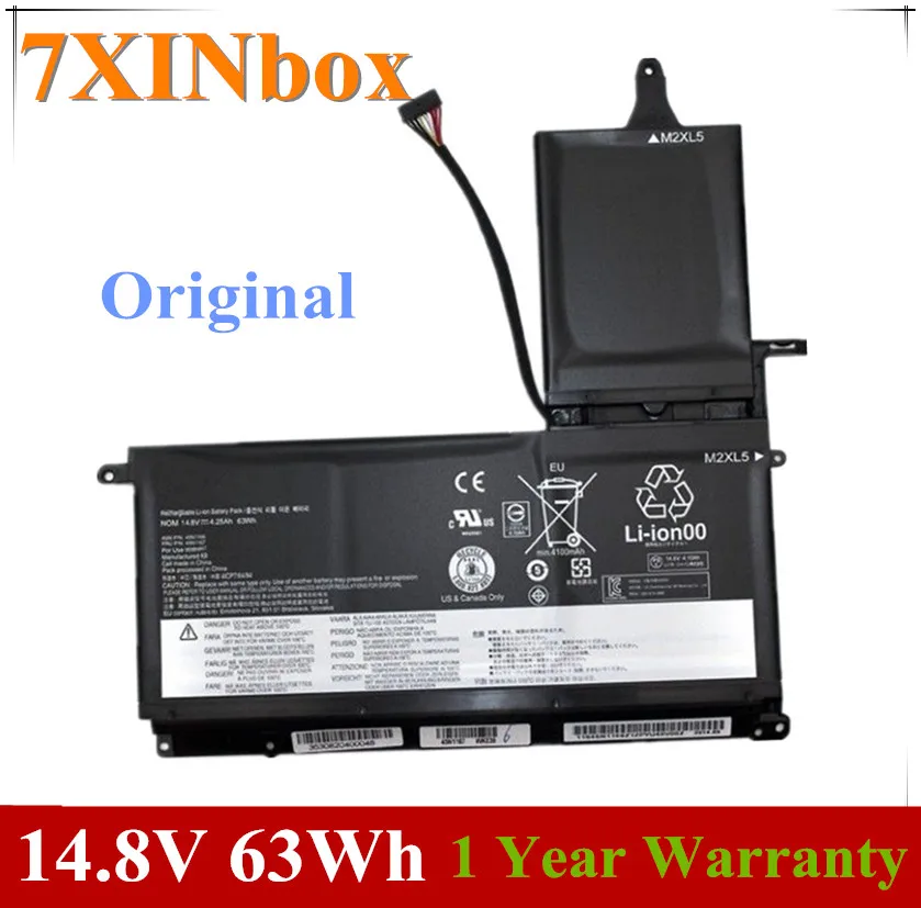 Аккумулятор для ноутбука Lenovo ThinkPad S5 S531 7 дюймов 14 8 в 4 25 Ач 63WH|laptop battery for lenovo|laptop