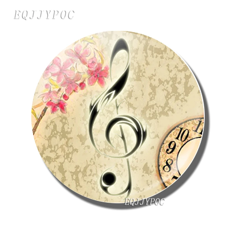 Магнит на холодильник избиение музыки 30 мм стеклянный купол избранные цветы