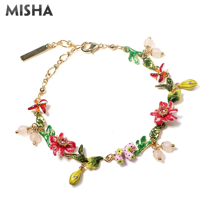 MISHA New Bracelets Bangles Jewelry For Women Girls Chain Pomegranate Design Romantic Gifts 1085 | Украшения и аксессуары