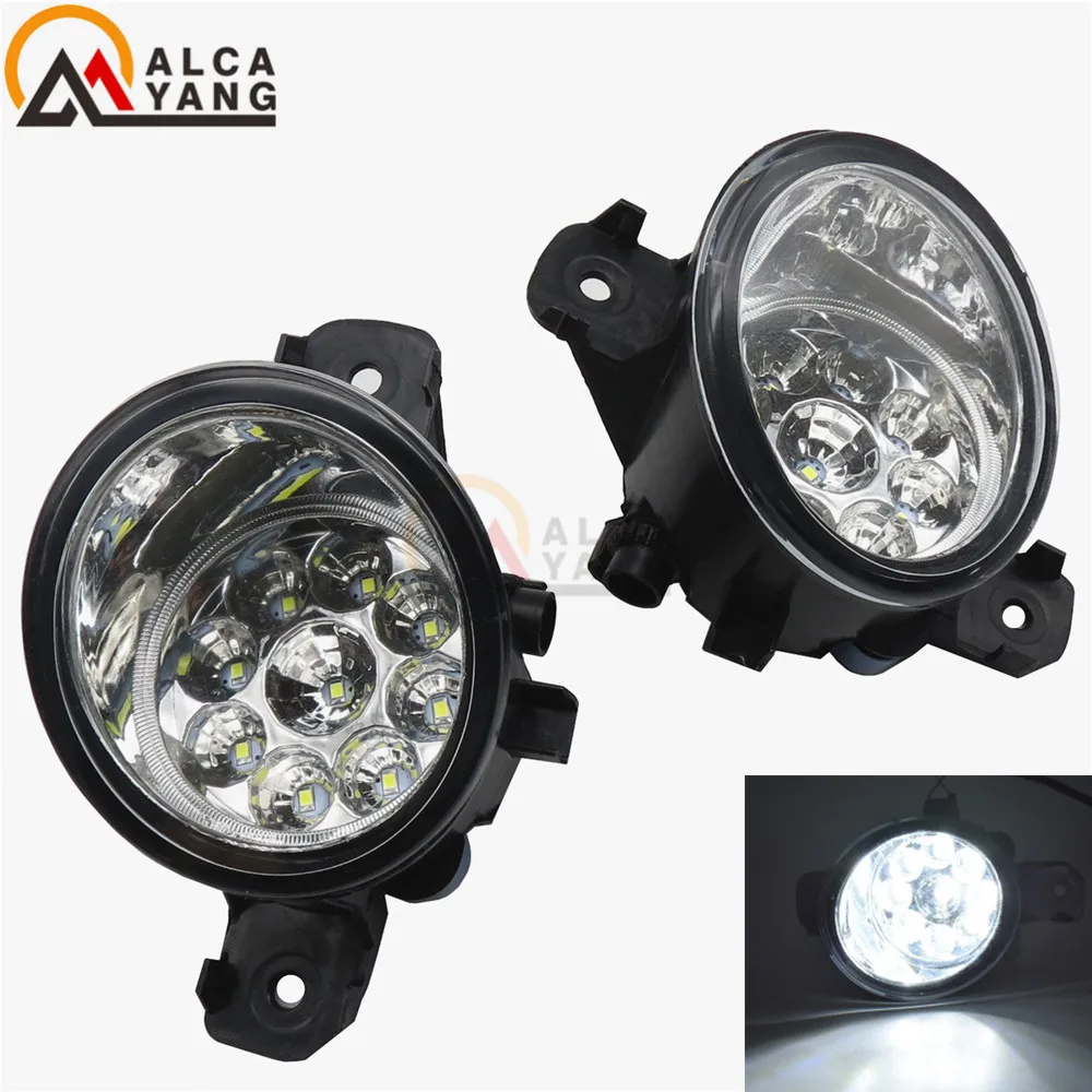 LED White Противотуманные фары в сборе супер яркие противотуманные фары для Nissan Teana Altima Maxima X-Trail NV400 NV3500 2004- Галогенные Противотуманные фары - Цвет: LED White