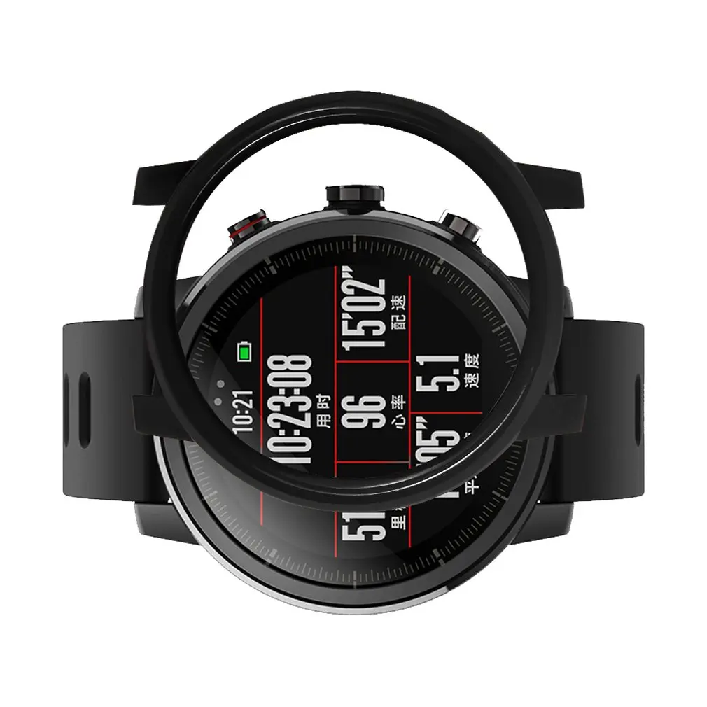 Защитная оболочка экрана Amazfit 2/2S Stratos полная Рамка PC защитный чехол для amazfit 2 часы