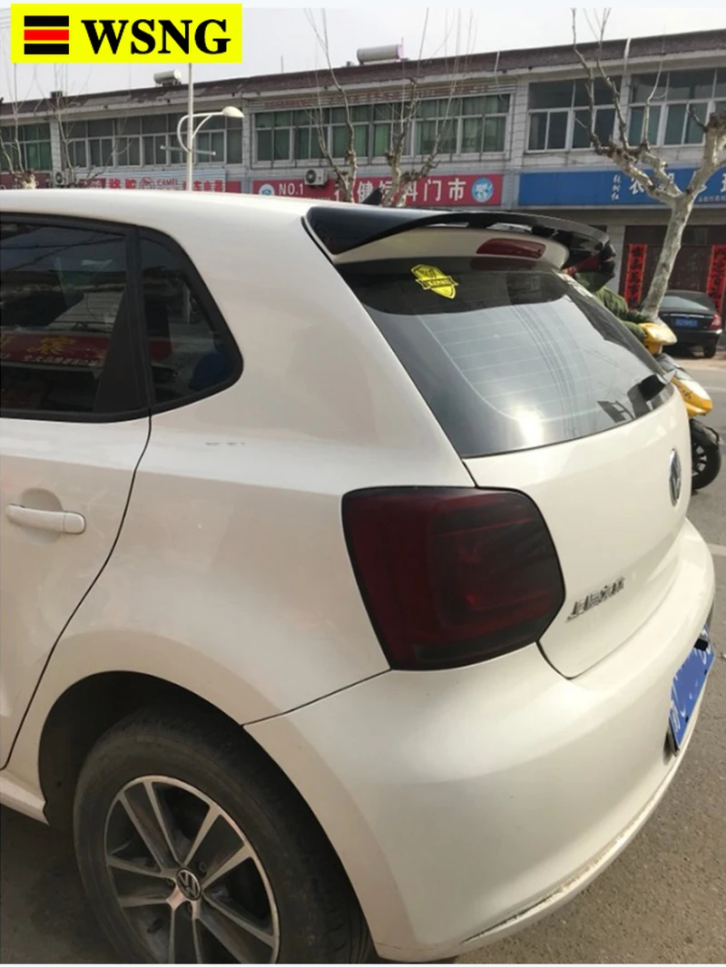 Декоративный задний спойлер из ABS-пластика для Volkswagen VW Polo 2011-2015 (неокрашенный).
