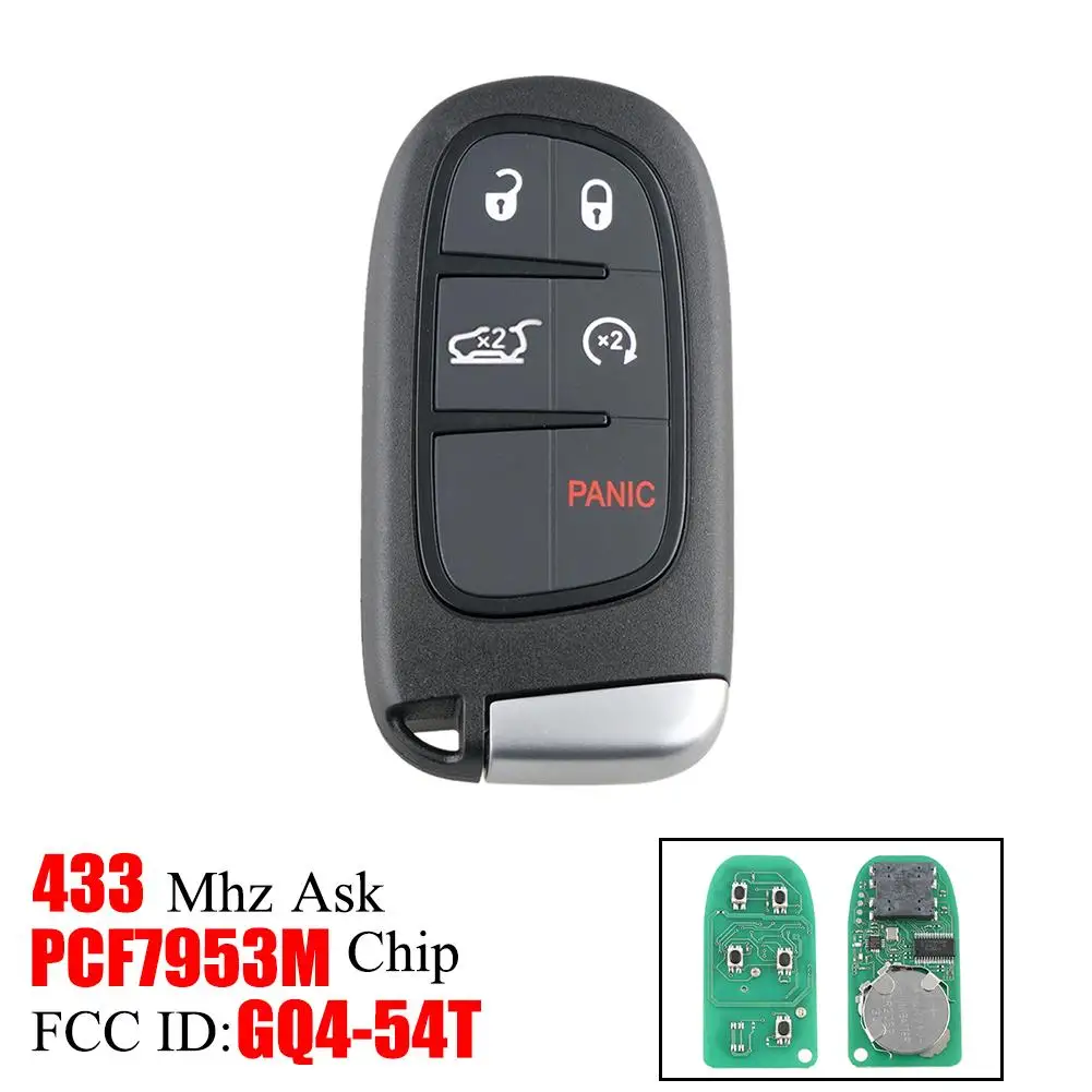 5 Buttons Smart Remote Key Keyless Fob for Jeep Cherokee GQ454T 4A Chip For JEEP 2014 2015 2016 2017 Car keys | Автомобили и