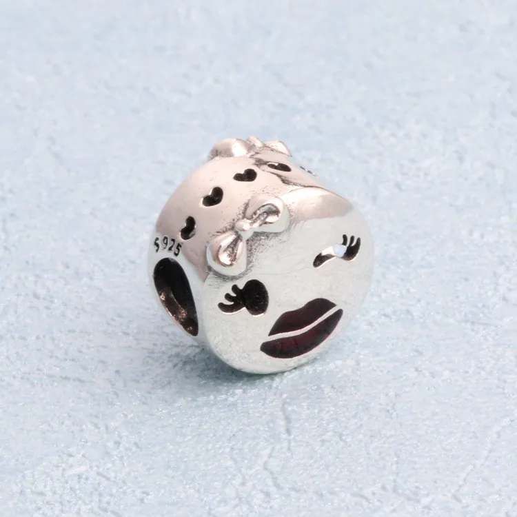 

Original 925 Sterling Silver Bead New Eye Candy Lip Beads Fit Pandora Women Bracelet & Necklace Diy Jewelry