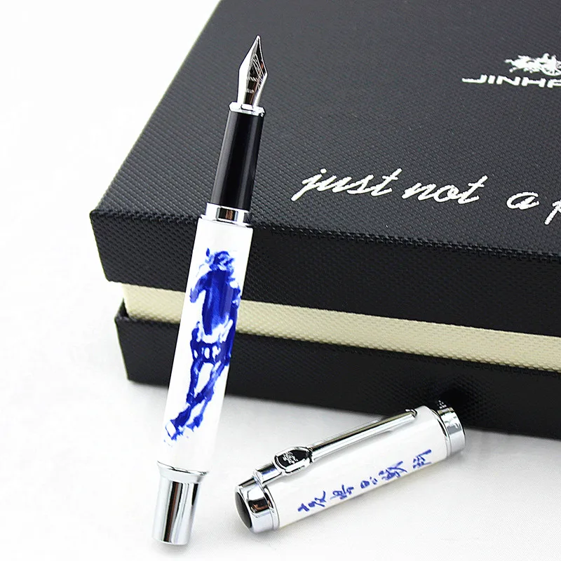 Горячая новинка JINHAO 950 китайский синий и белый фарфоровый узор перьевая ручка со