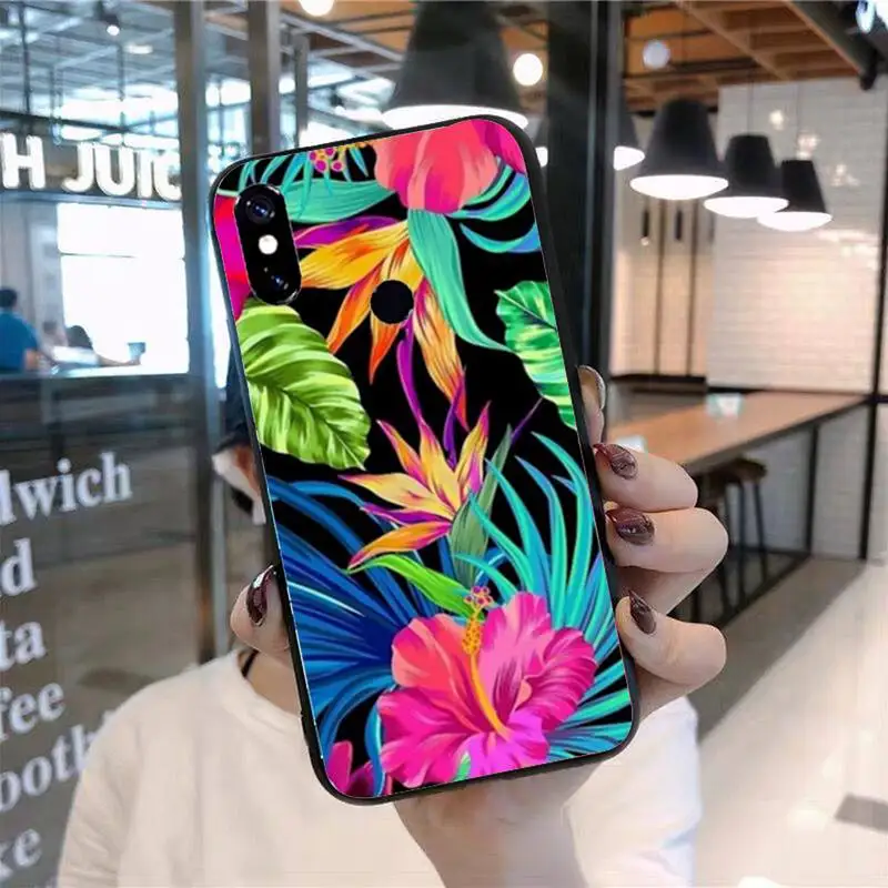

Retro Colorful Flower Leaf Phone Case For Xiaomi Redmi 7 8 9t 9se k20 mi8 max3 lite 9 note 9s 10 pro