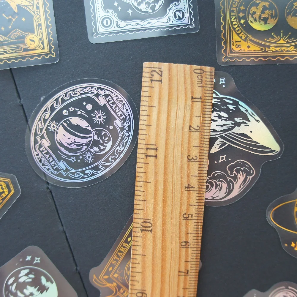 Стильная ПВХ лазерная наклейка Кит на Луне 28 шт. скрапбукинг сделай сам