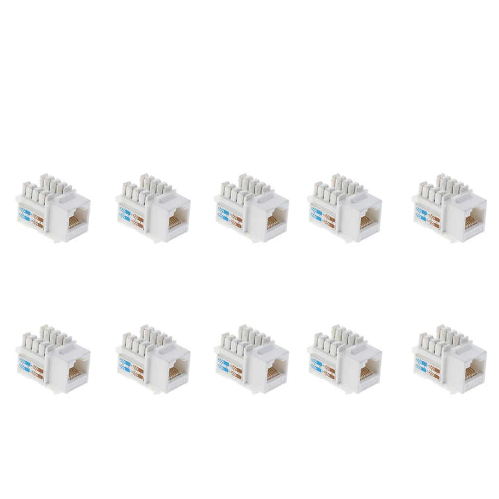 Сетевой модуль RJ45 Cat6 Keystone Ethernet Punch Down адаптер-10 шт. | Компьютеры и офис
