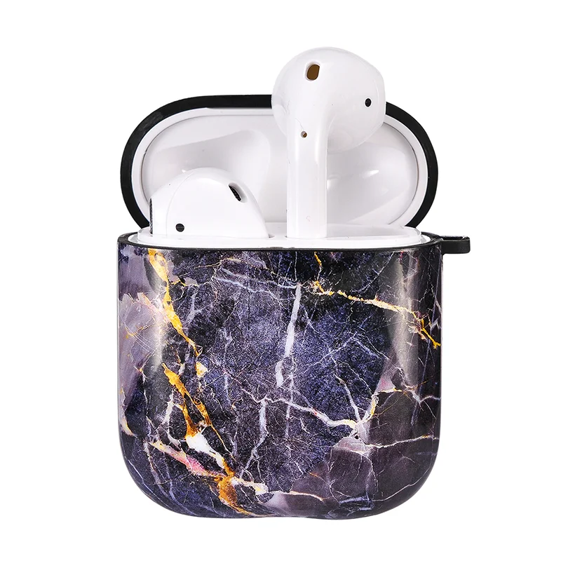 Мраморный гранитный Мягкий силиконовый чехол для Airpods изображение камня