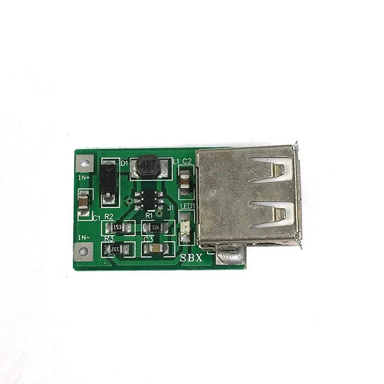

DC-DC boost module 0.9V~5V boost 5V 600MA USB boost circuit board mobile power boost