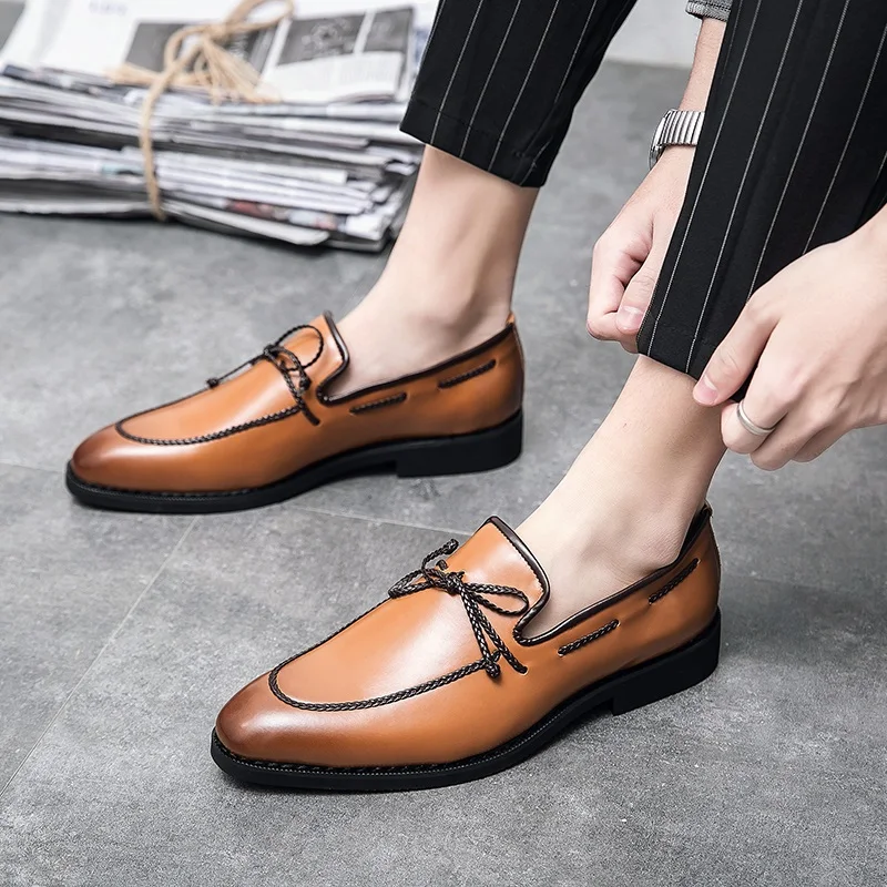 

Casual Man Shoes Casual Shoes Men Fashion Formal Leather For Loafers Men's Dress Fashionable Sports Italian Mens Black