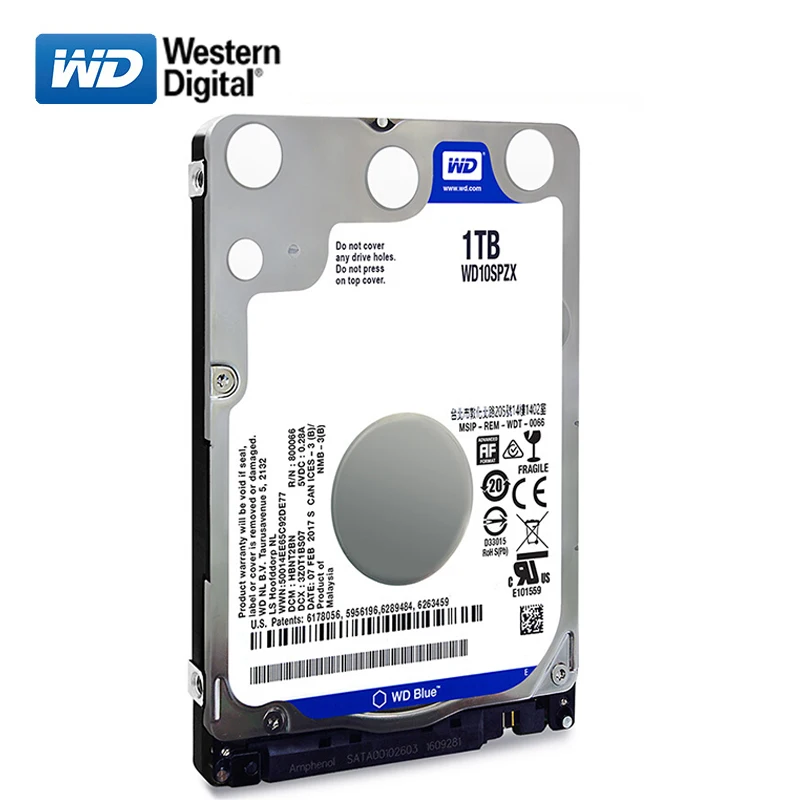 Внутренний жесткий диск WD Brand 1000 ГБ 2 5 дюйма SATA3 1 ТБ HD 6 ГБ/сек. 7200 об/мин 7 мм синий