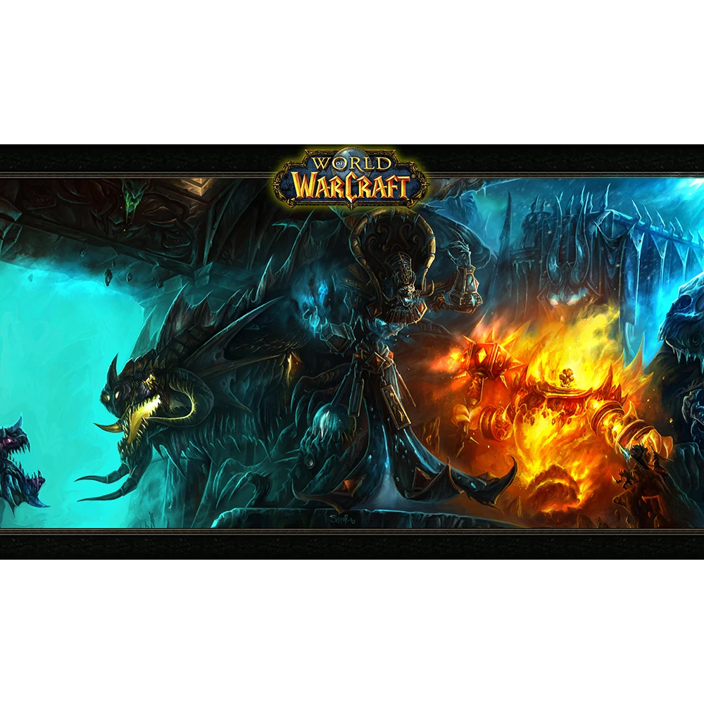 Настольная подставка толщиной 2 мм наилучшего качества игровой коврик WOW The Fire