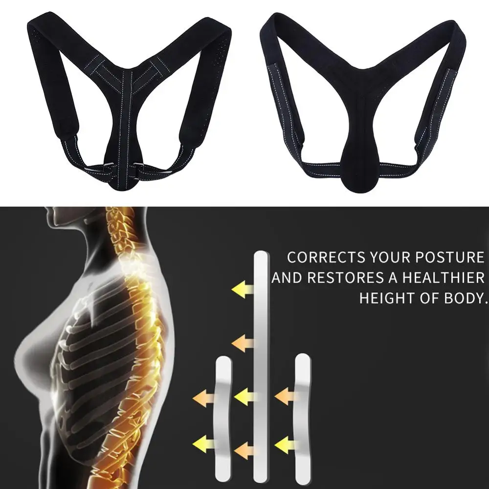 

Upper Back Belt Posture Corrector Support Corset Back Shoulder Braces Spine Support Health Care Posture Correction Back Support